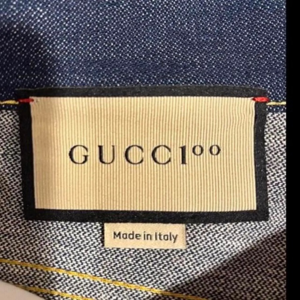 Gucci Blue Jean Shorts with Red and Yellow Details - Picture 4 of 8